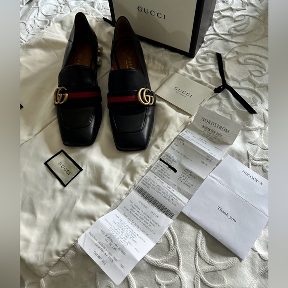 GUCCI Women’s Peyton Pearl Heel Size 37 1/2 gorgeous, in great condition! - Picture 8 of 11